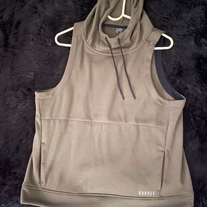 NWOT NOBULL WOMEN'S SLEEVELESS HOODIE ARMY GREEN L